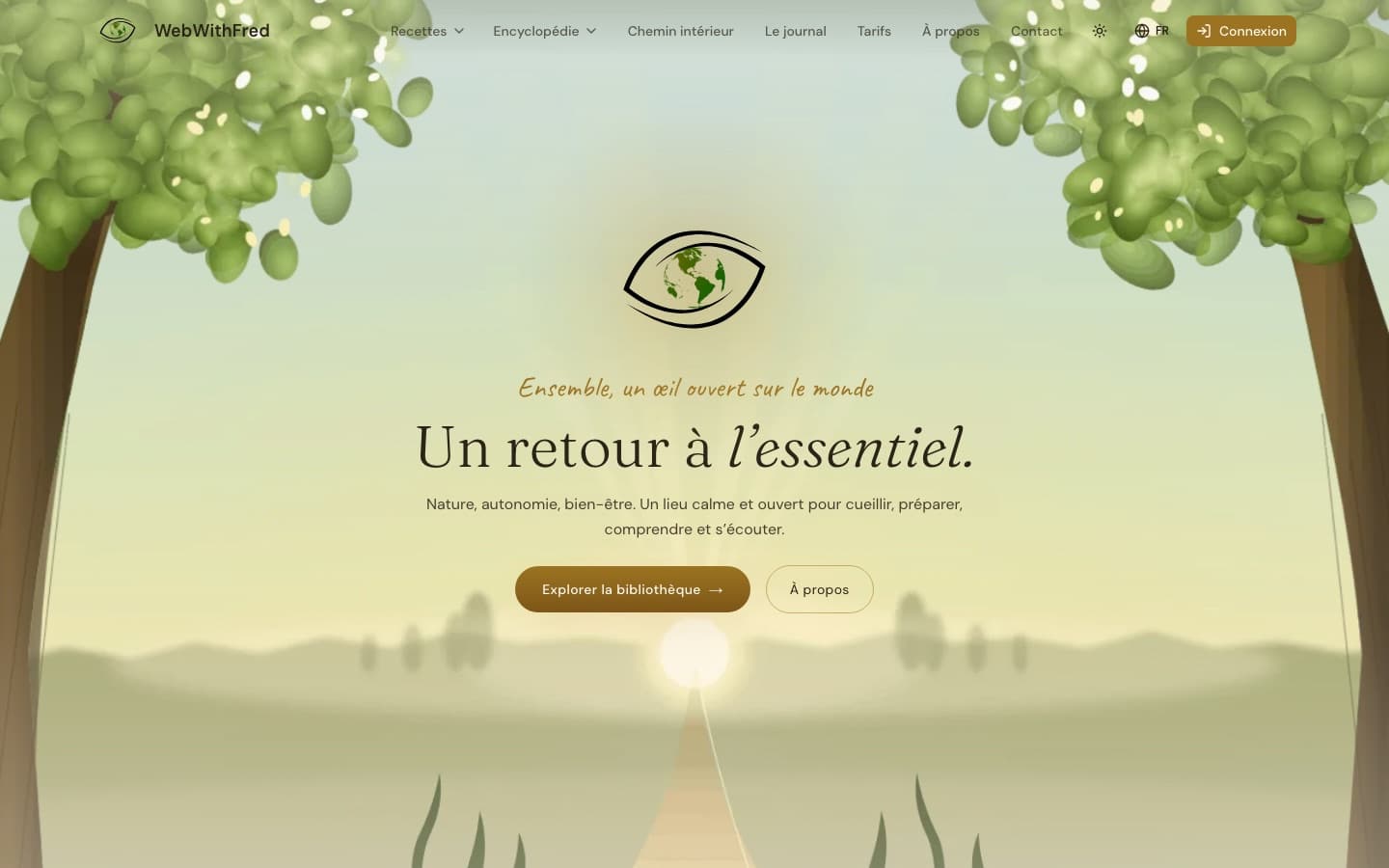 WebWithFred, thème clair